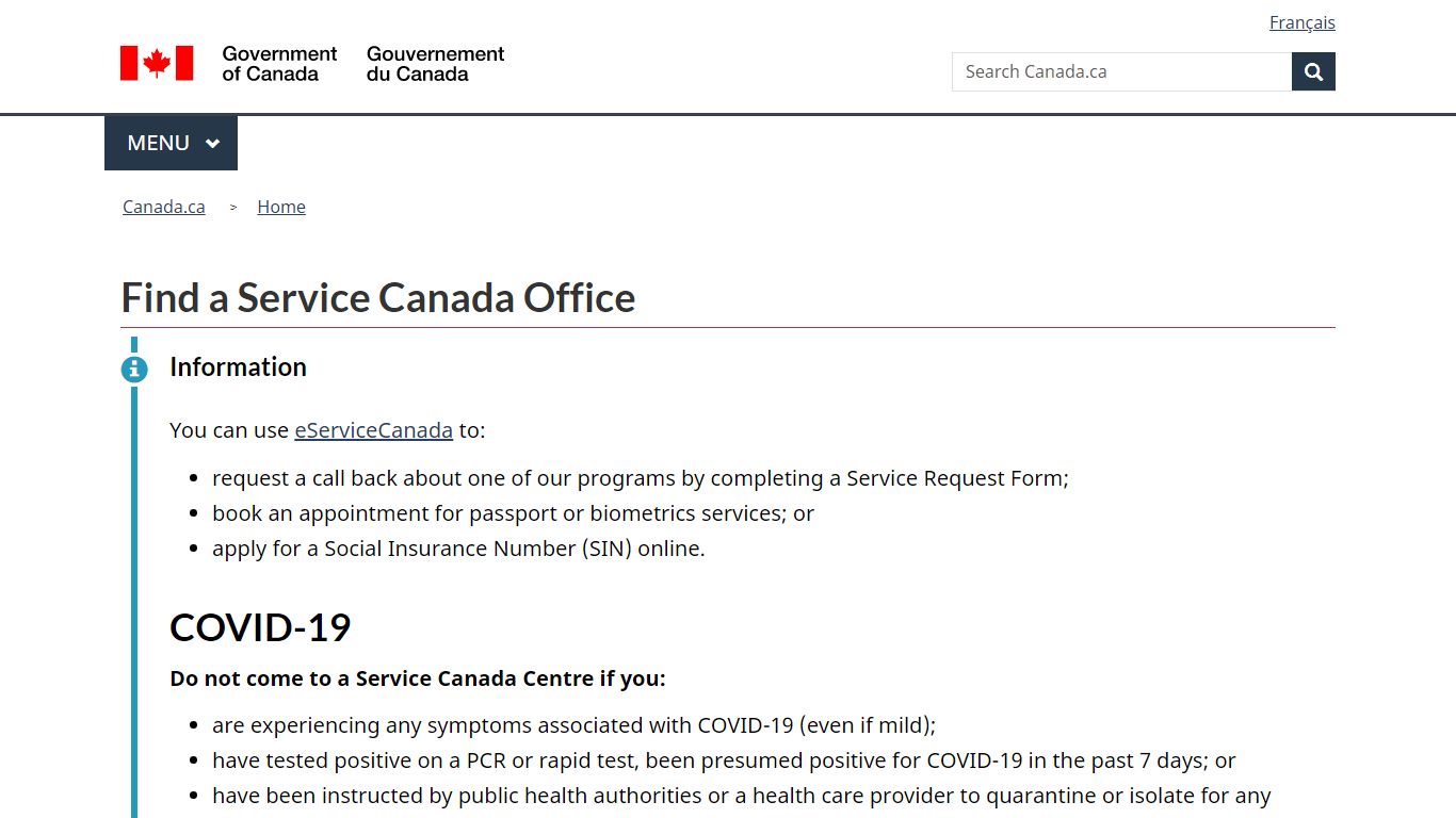 Find a Service Canada Office