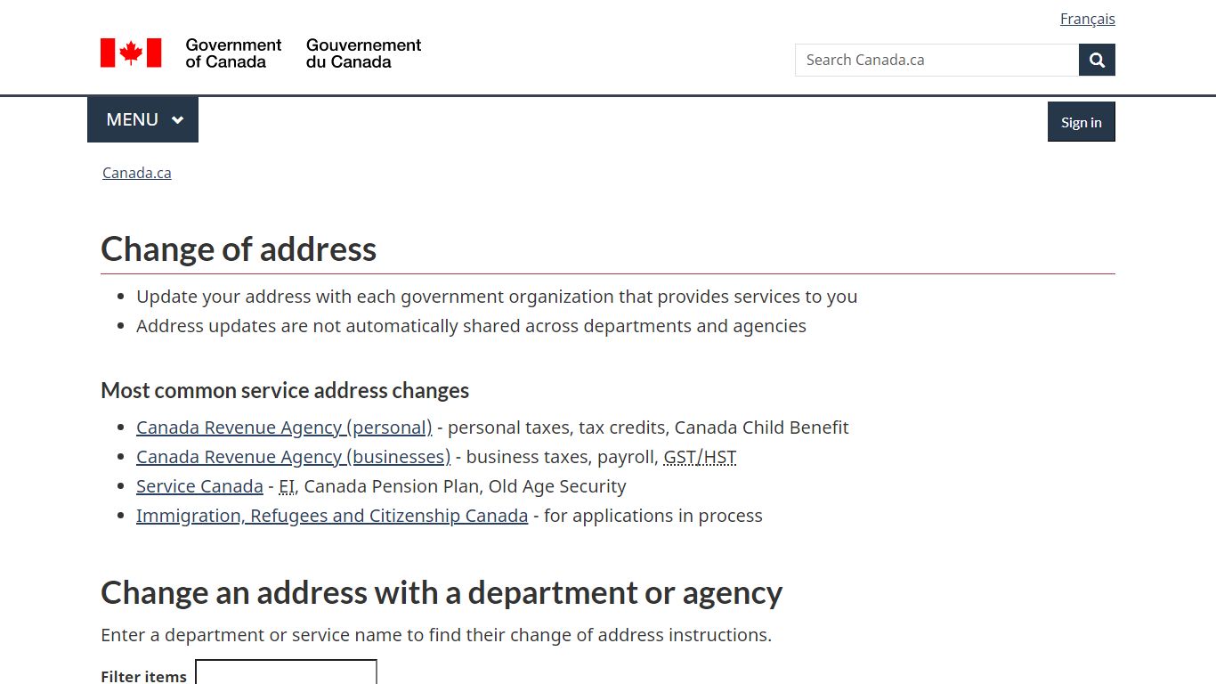 Change of address - Canada.ca